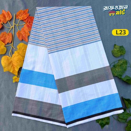 চেক টিস্যু কটন লুঙ্গি  L23