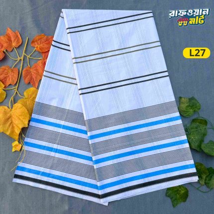 চেক টিস্যু কটন লুঙ্গি  L27